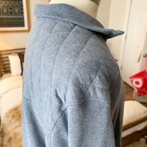 Quilted shoulder half zip